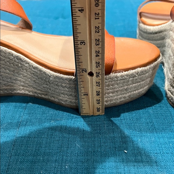 Torrid Cognac and Cream Wedge Sandals - Picture 8 of 11